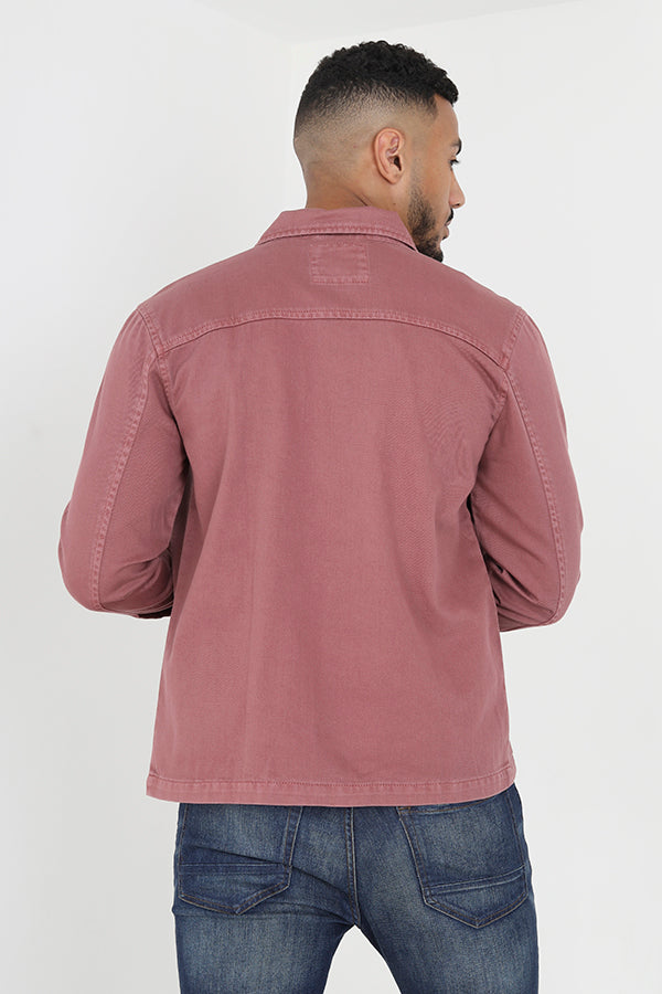 Brave Soul Pink Cotton Twill Shacket - Pink Image 2