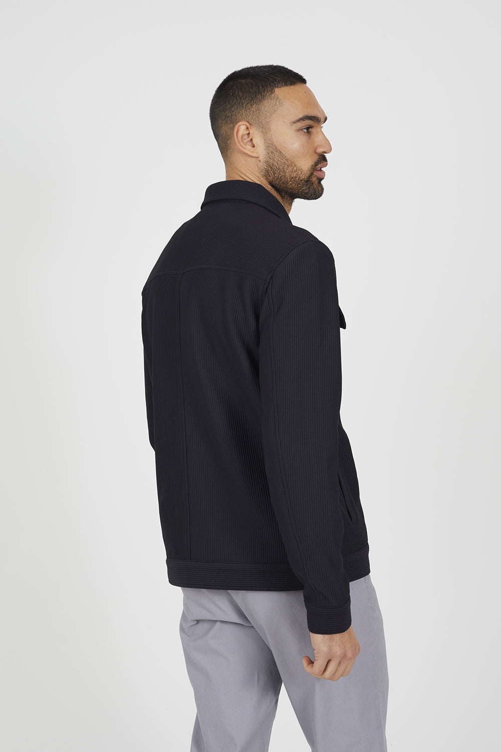 Brave Soul Black Patch Pocket Shacket - Black Image 2