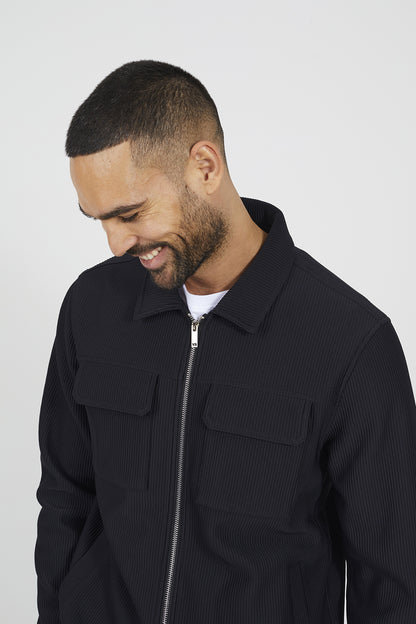 Brave Soul Black Patch Pocket Shacket - Black Image 4