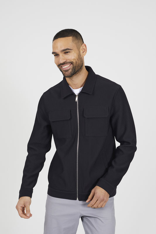 Brave Soul Black Patch Pocket Shacket - Black Image 1