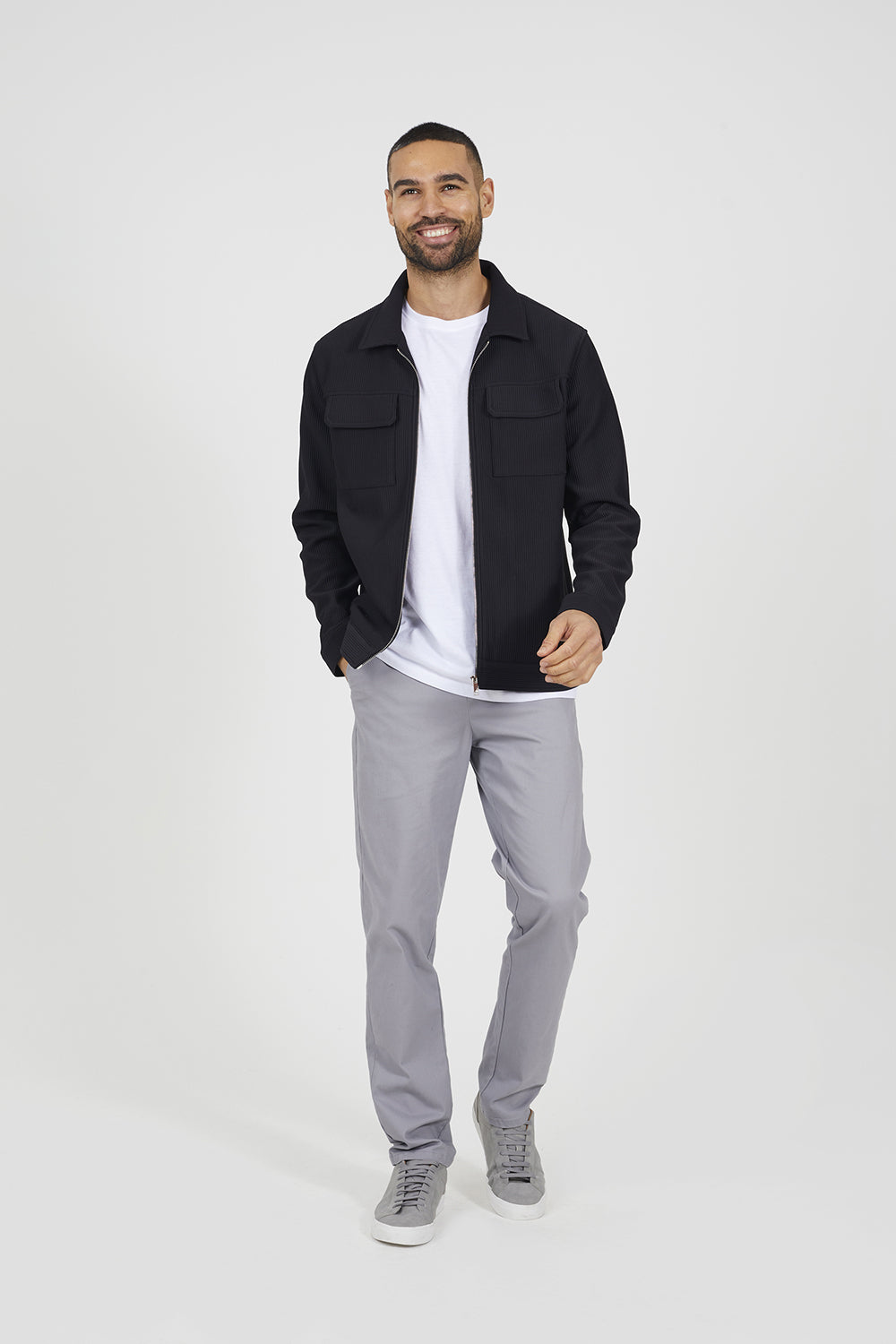 Brave Soul Black Patch Pocket Shacket - Black Image 3