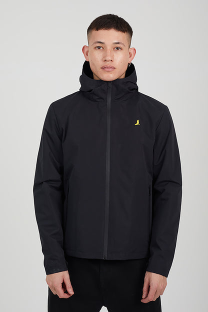 Brave Soul Black Lightweight Hooded Jacket - Black Image 1