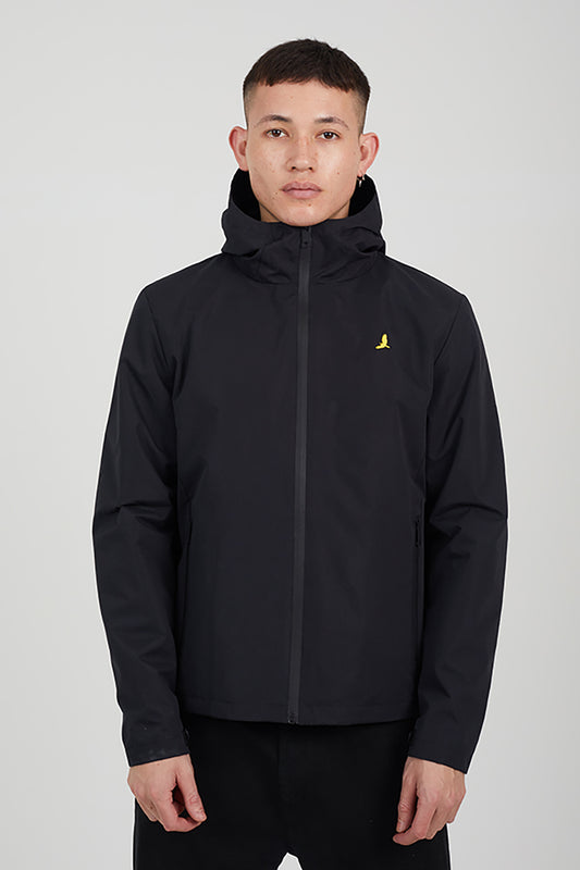 Brave Soul Black Lightweight Hooded Jacket - Black Image 1