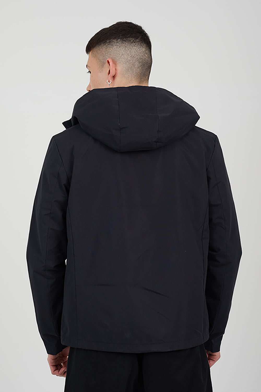 Brave Soul Black Lightweight Hooded Jacket - Black Image 2