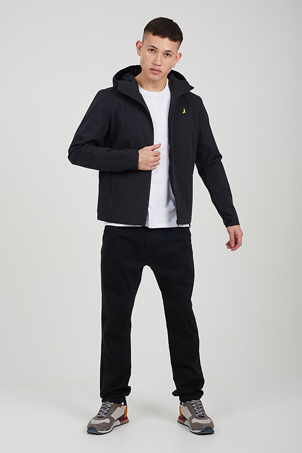 Brave Soul Black Lightweight Hooded Jacket - Black Image 3