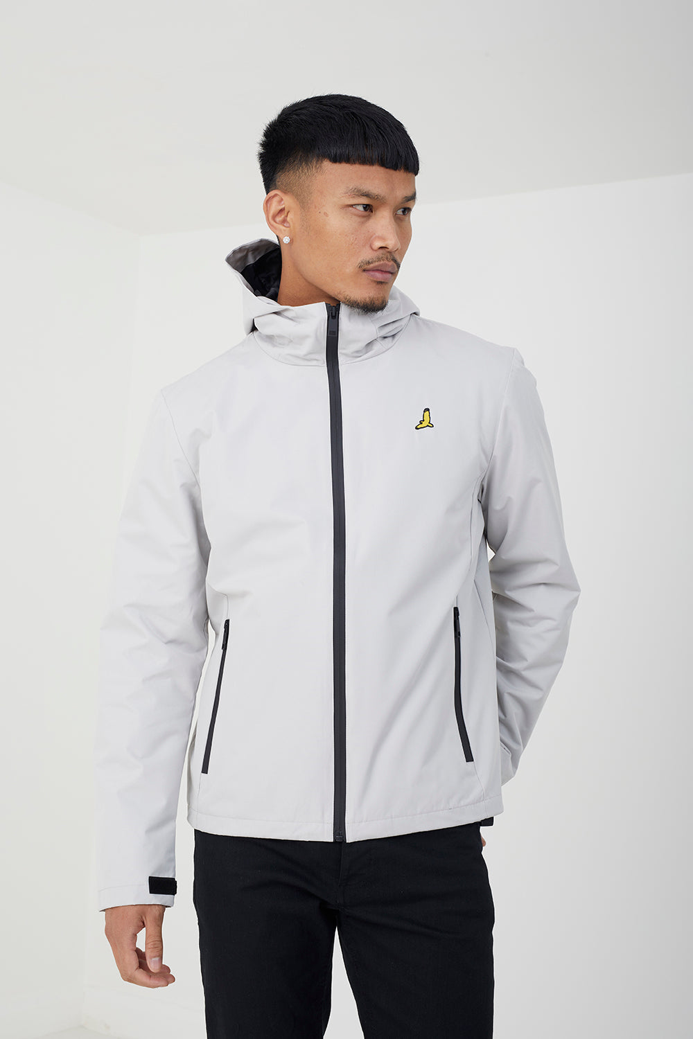 Brave Soul Stone Lightweight Hooded Jacket - Stone Image 1