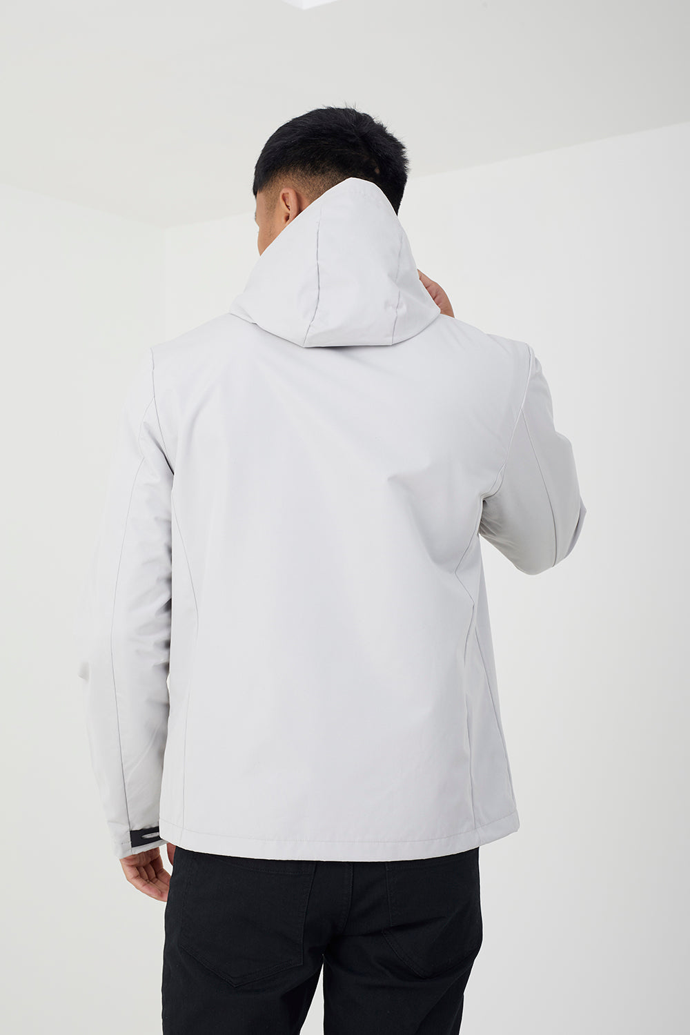 Brave Soul Stone Lightweight Hooded Jacket - Stone Image 2