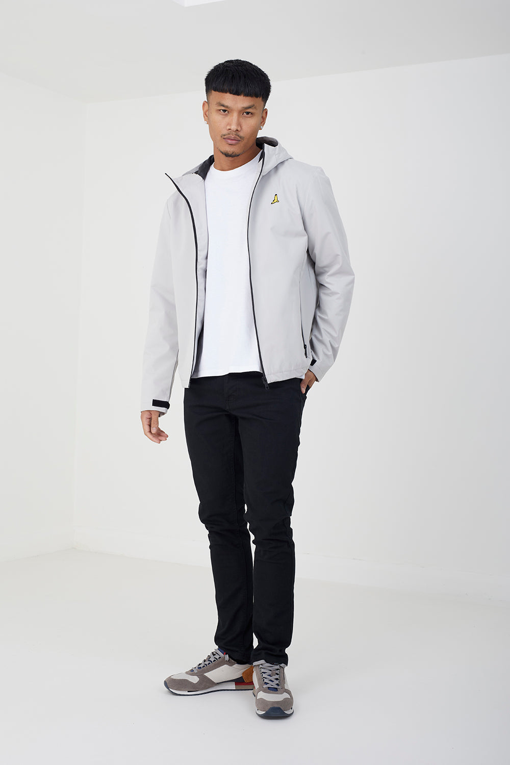 Brave Soul Stone Lightweight Hooded Jacket - Stone Image 3