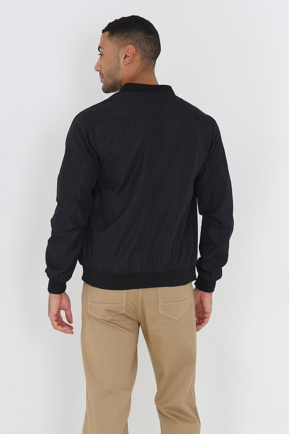 Brave Soul Black Bomber Jacket - Black Image 2