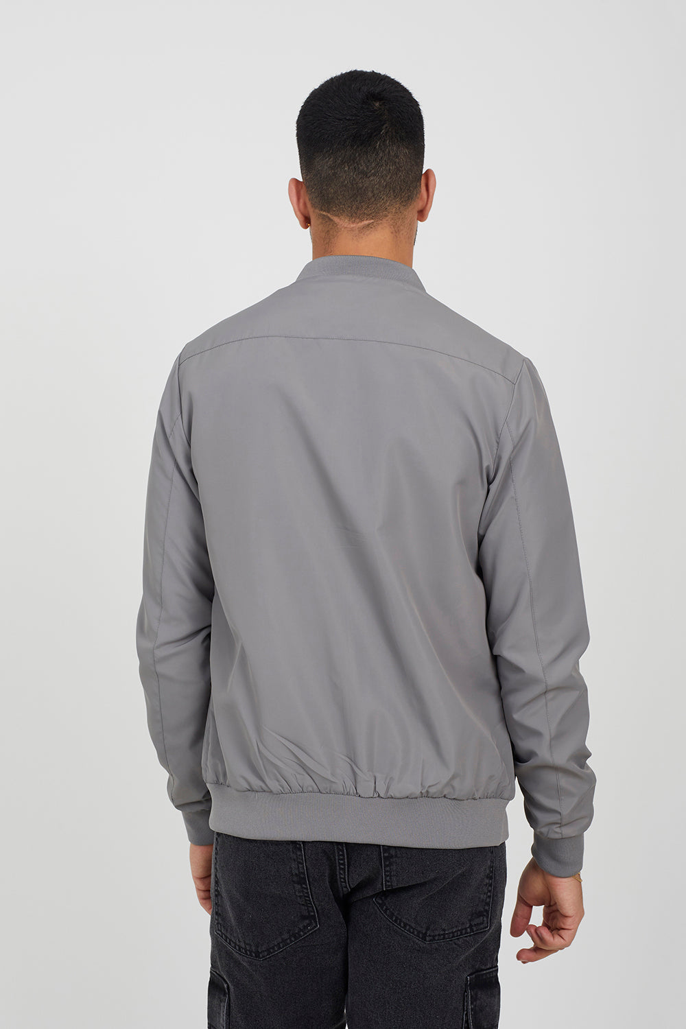 Brave Soul Grey Bomber Jacket - Grey Image 2