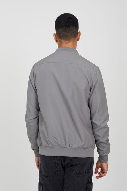 Brave Soul Grey Bomber Jacket - Grey Image 2