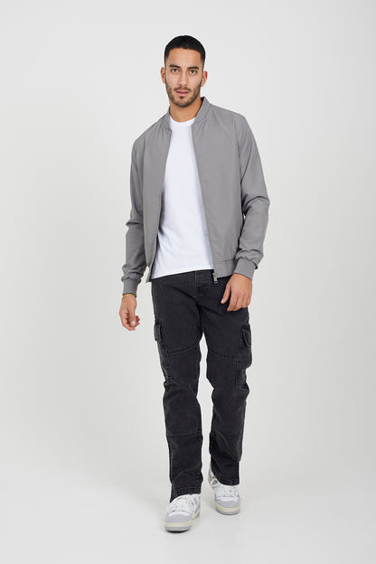 Brave Soul Grey Bomber Jacket - Grey Image 3