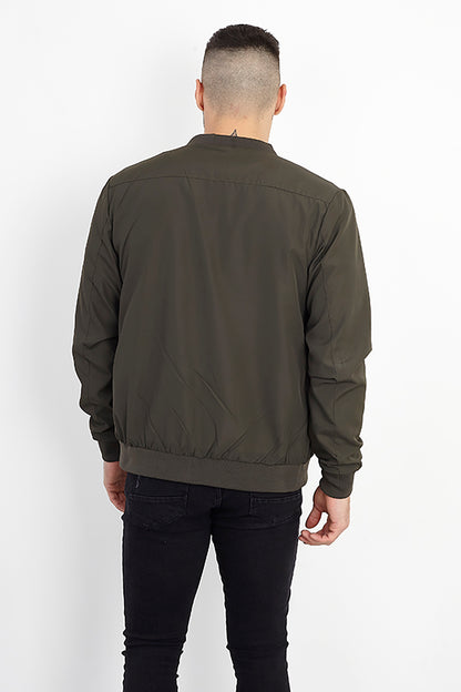 Brave Soul Khaki Bomber Jacket - Khaki Image 2
