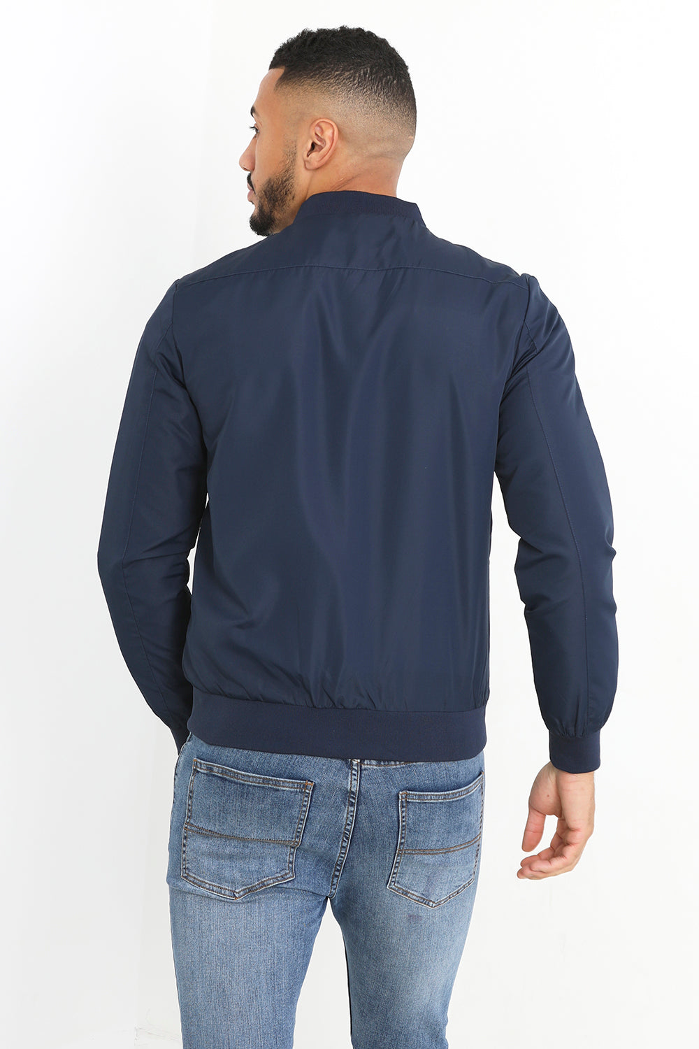 Brave Soul Navy Bomber Jacket - Navy Image 2