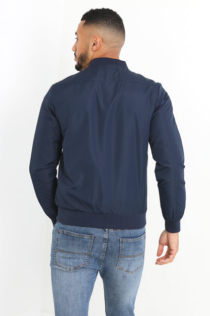 Brave Soul Navy Bomber Jacket - Navy Image 2