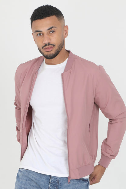 Brave Soul Pink Bomber Jacket - Pink Image 1