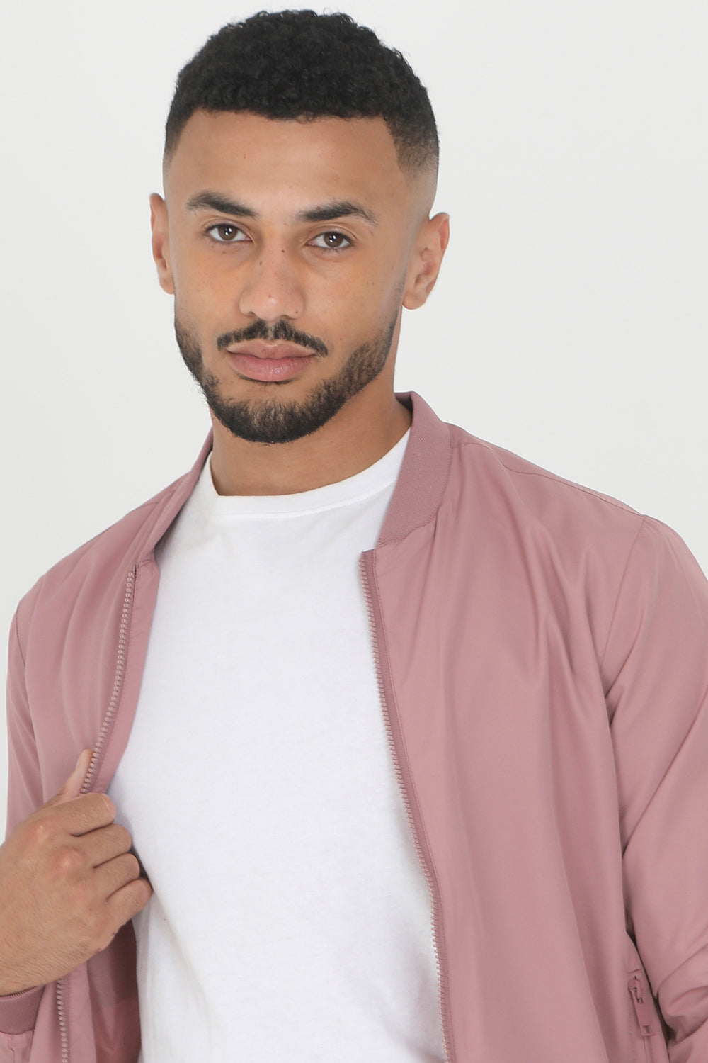 Brave Soul Pink Bomber Jacket - Pink Image 3