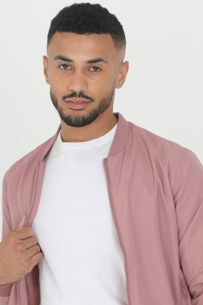 Brave Soul Pink Bomber Jacket - Pink Image 3