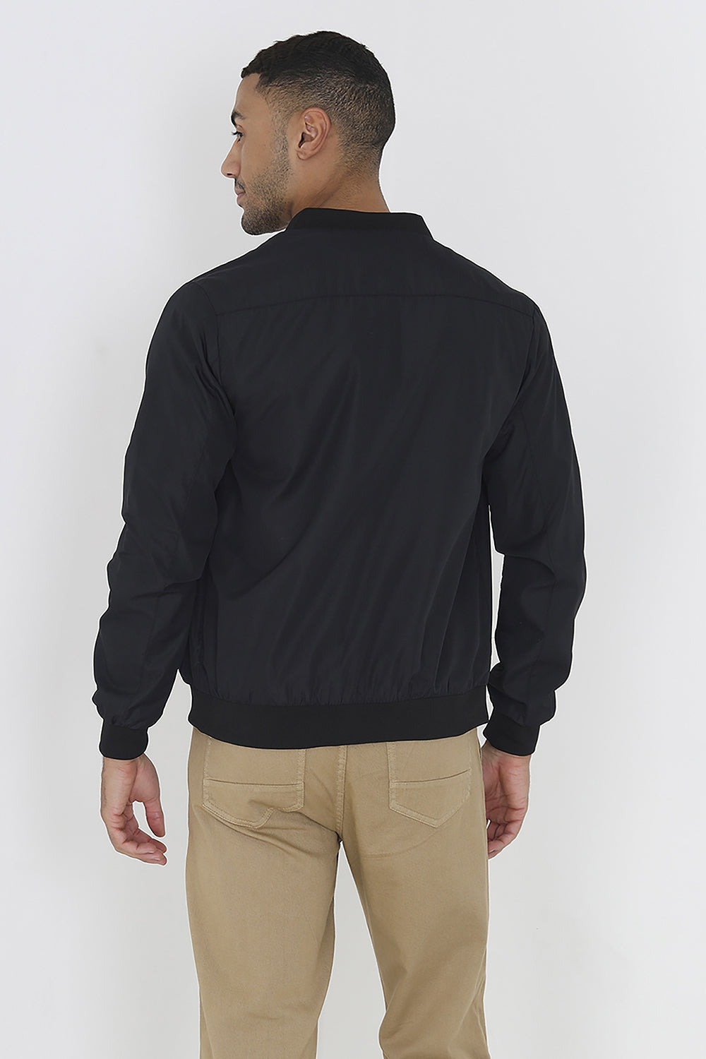 Brave Soul Black Bomber Jacket - Black Image 2