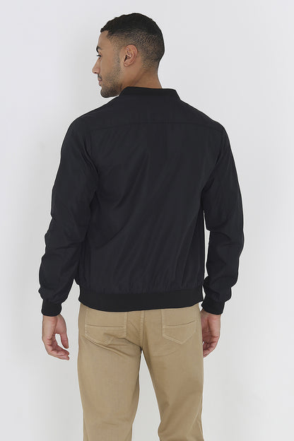 Brave Soul Black Bomber Jacket - Black Image 2
