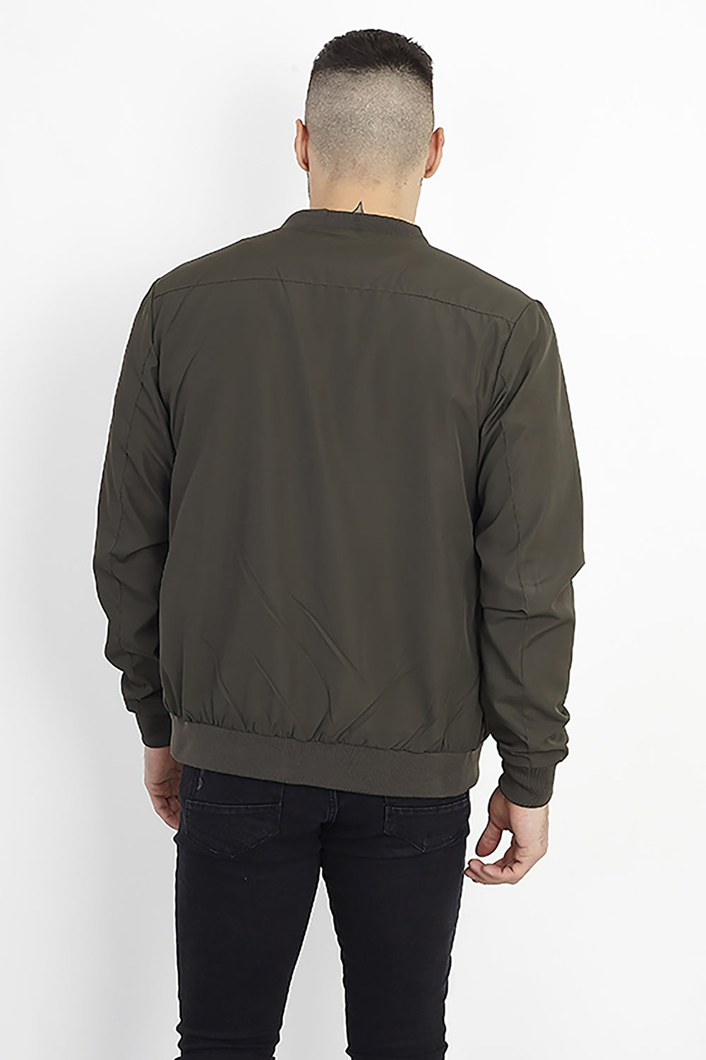 Brave Soul Khaki Bomber Jacket - Khaki Image 2