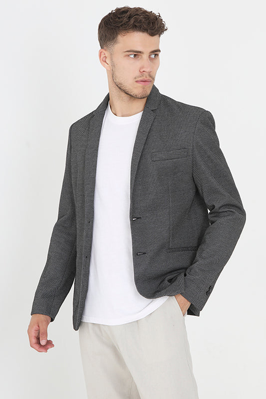 Brave Soul Black Single Breasted Blazer - Black Image 1