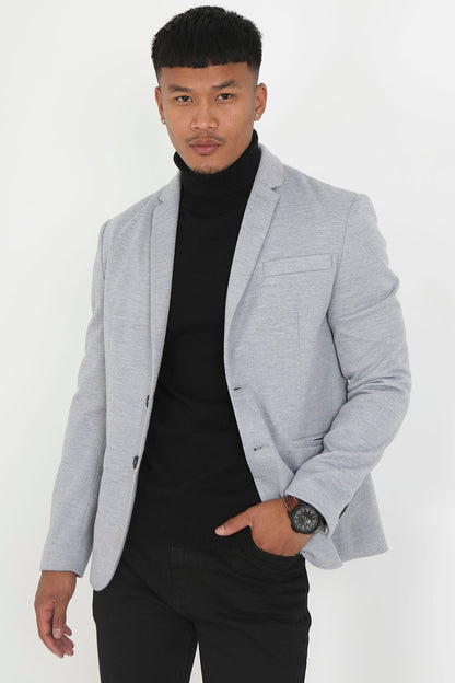 Brave Soul Grey Single Breasted Blazer - Grey Image 1