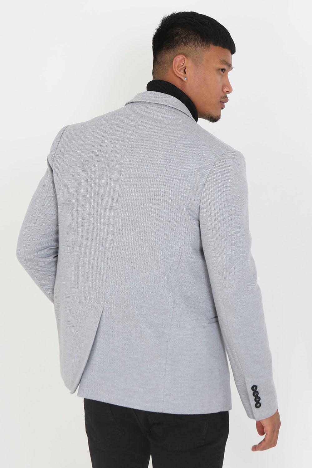 Brave Soul Grey Single Breasted Blazer - Grey Image 2