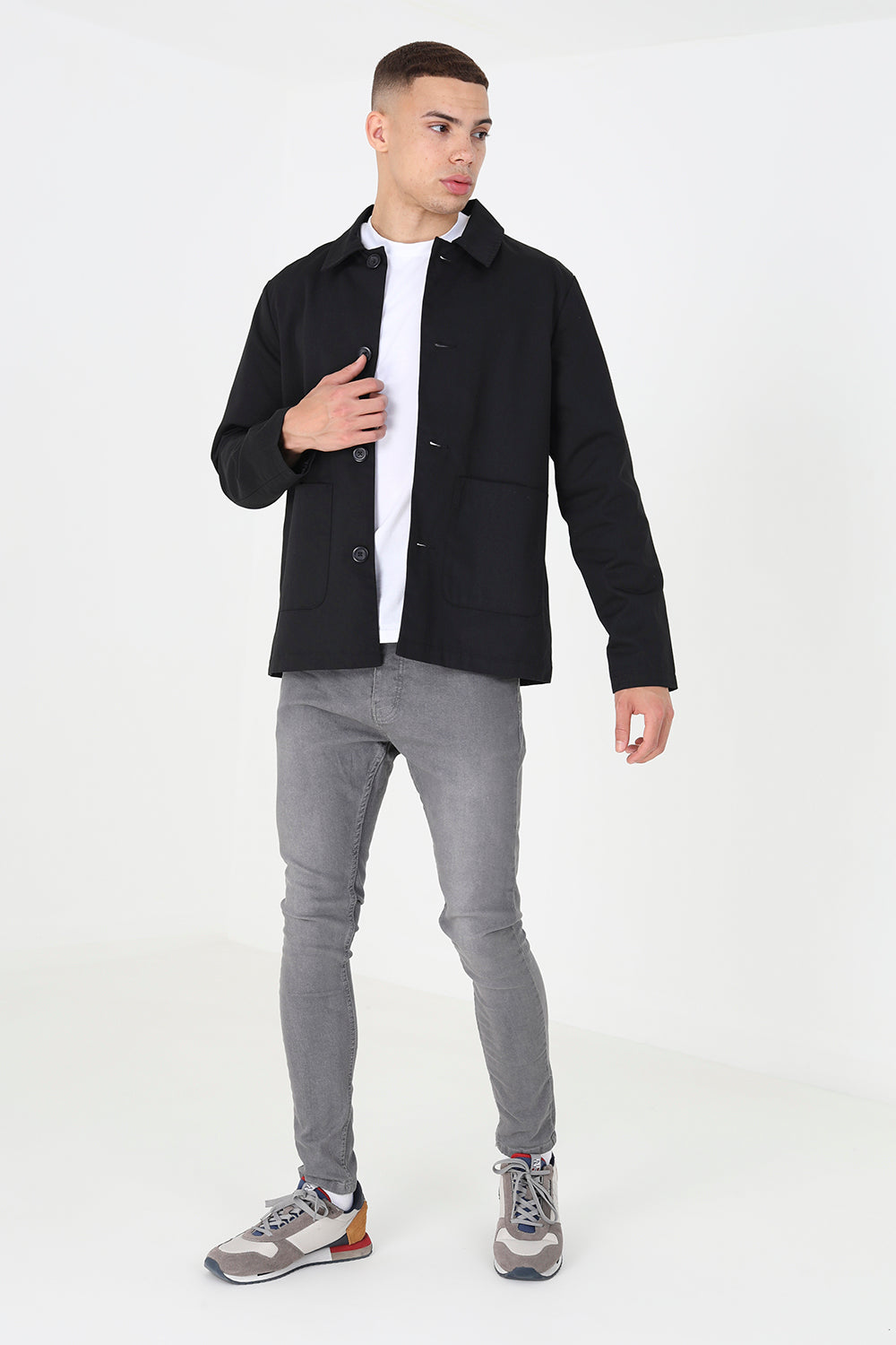 Brave Soul Black Patch Pocket Coach Jacket - Black Image 3