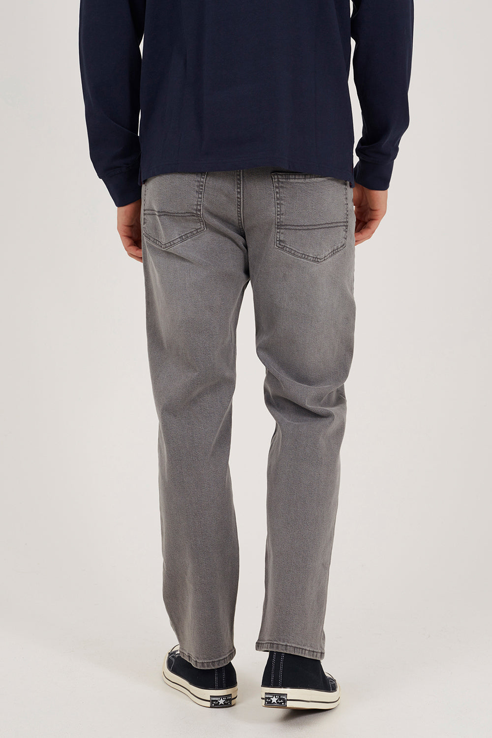 Brave Soul Grey Straight Leg Jeans - Grey Image 2