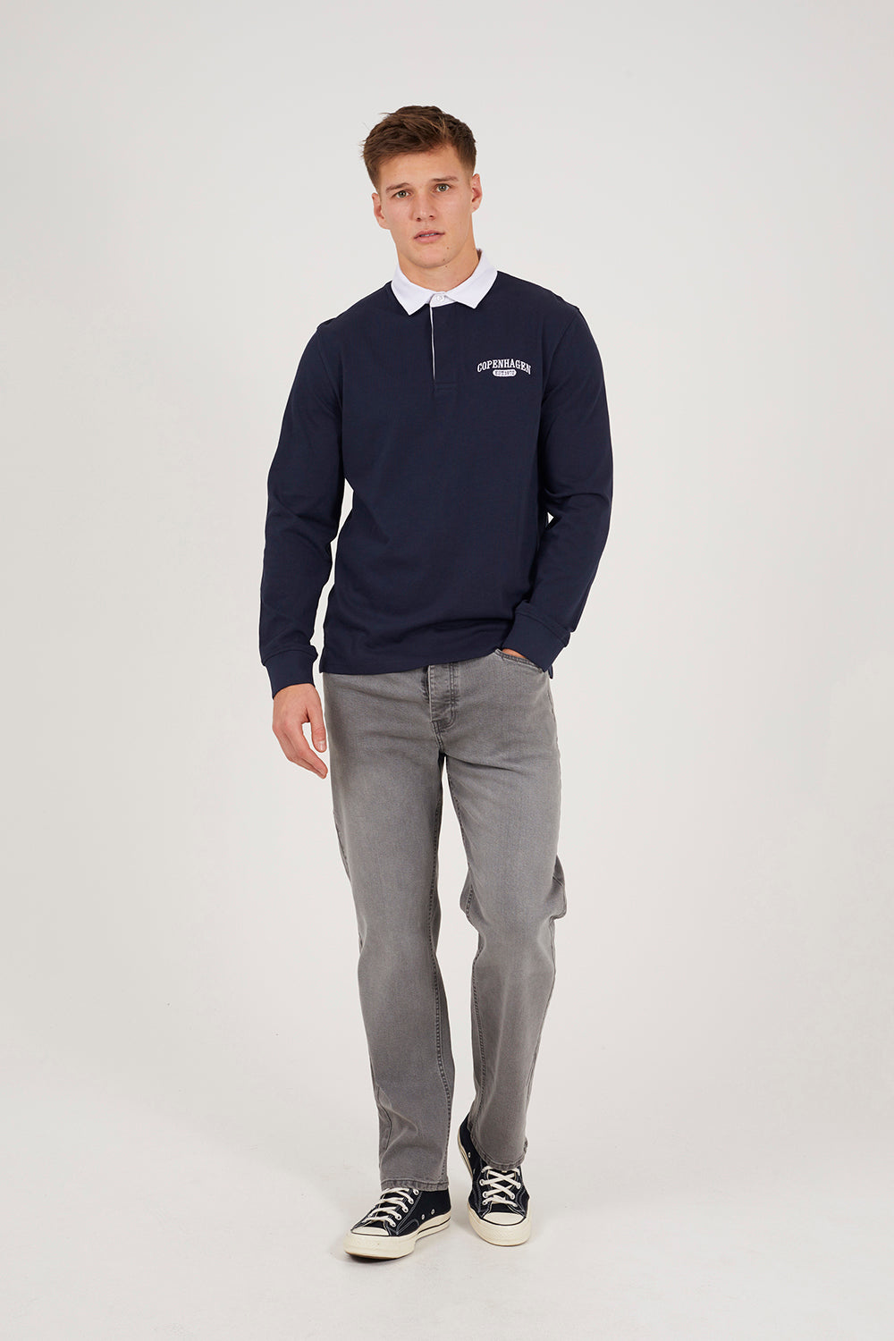 Brave Soul Grey Straight Leg Jeans - Grey Image 3
