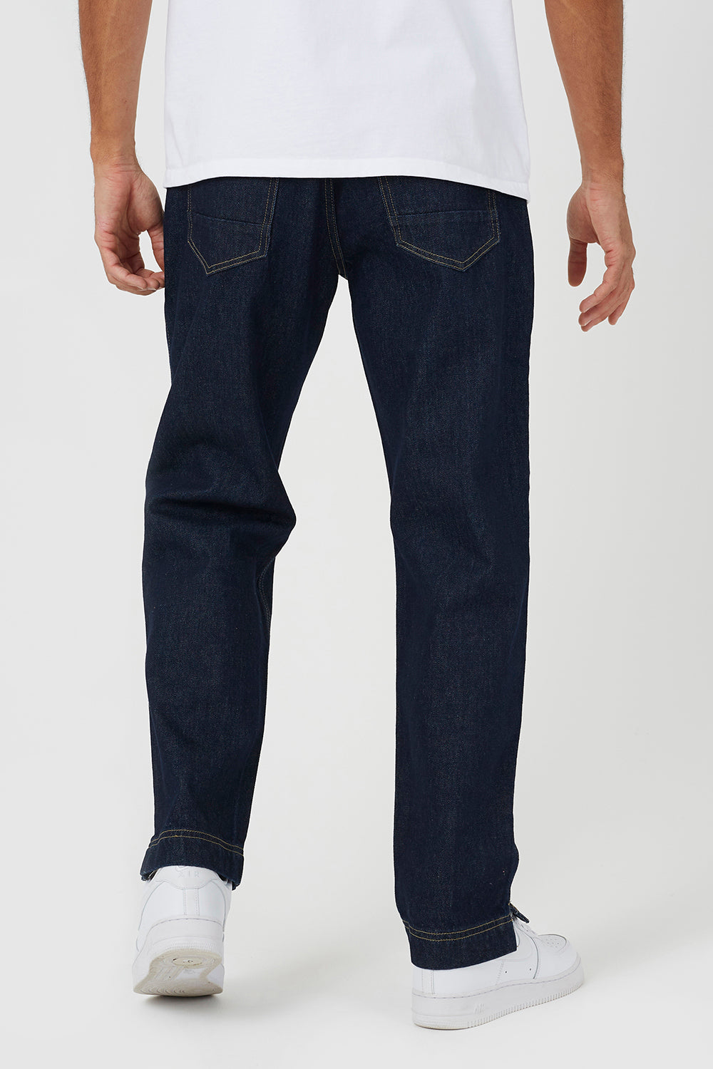 Brave Soul Blue Wide Leg Denim Jeans With Side Hem Split Detail - Blue Image 2