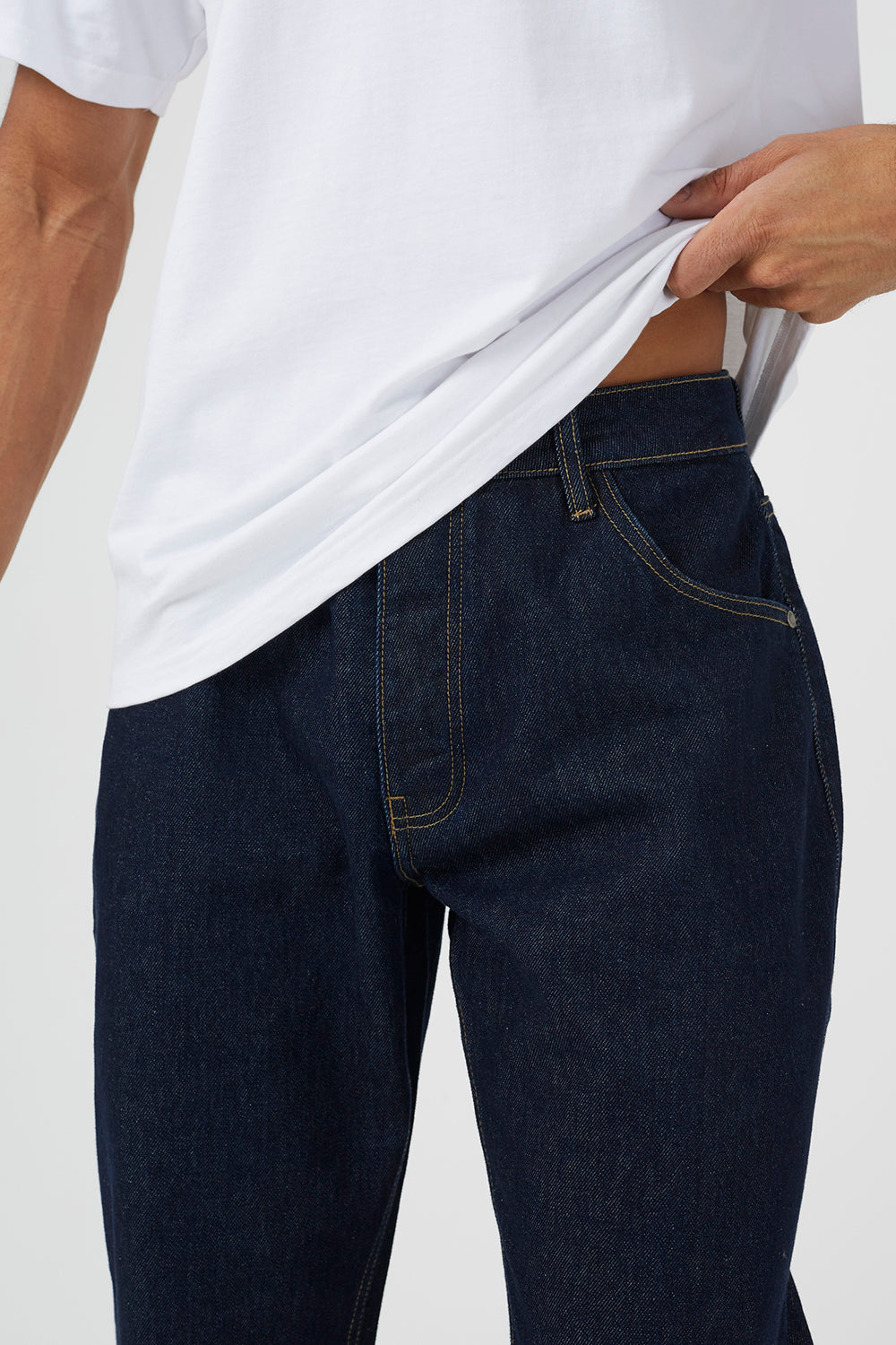 Brave Soul Blue Wide Leg Denim Jeans With Side Hem Split Detail - Blue Image 4