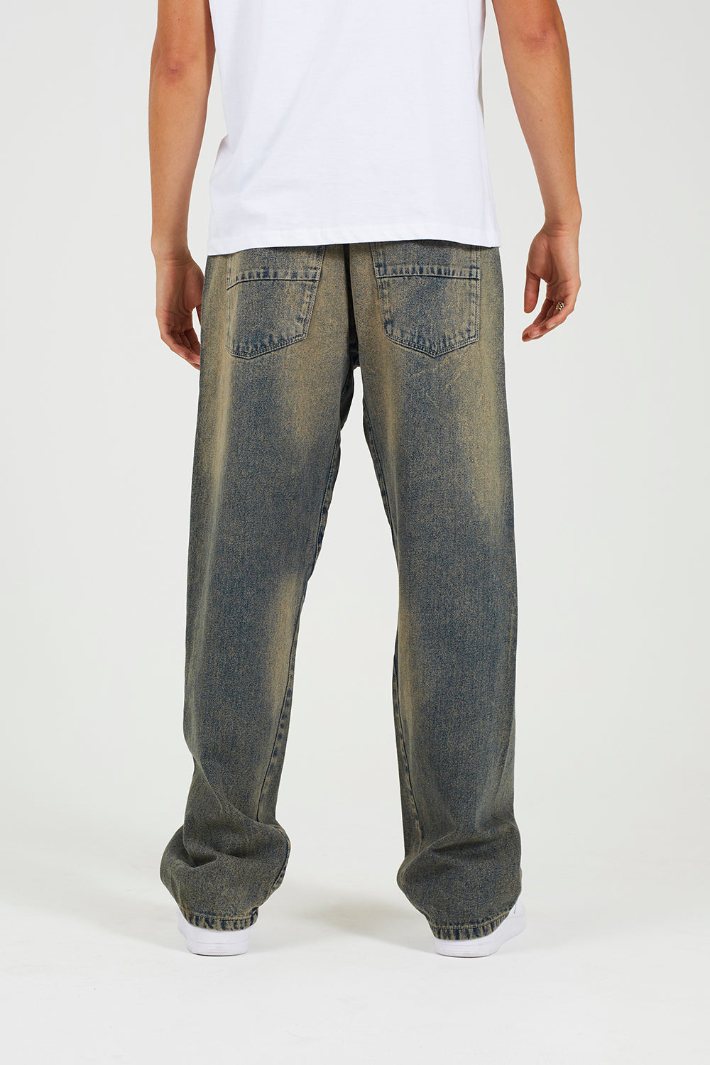 Brave Soul Mid Blue Wide Leg Seam Detail Denim Jeans - Mid Blue Image 2