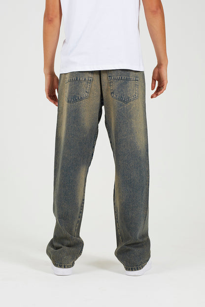 Brave Soul Mid Blue Wide Leg Seam Detail Denim Jeans - Mid Blue Image 2