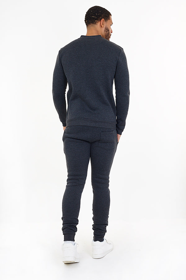 Brave Soul Charcoal Slim Fit Tracksuit - Charcoal Image 2