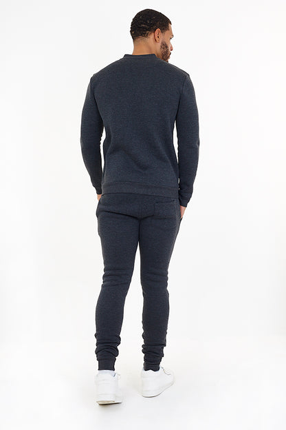 Brave Soul Charcoal Slim Fit Tracksuit - Charcoal Image 2