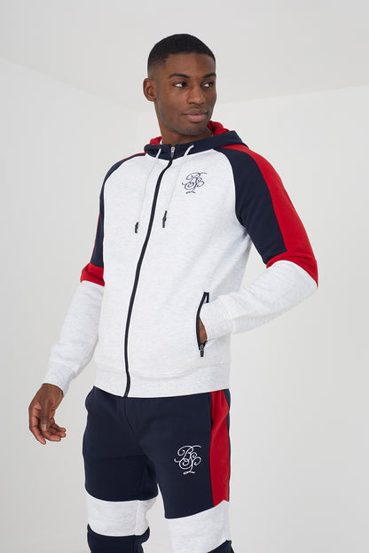 Brave Soul Ecru Zip Through Hoodie & Jogger Co-ord Set - Ecru Image 3