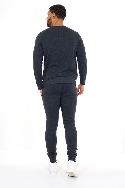 Brave Soul Charcoal Sweatshirt and Jogger Set - Charcoal Image 2