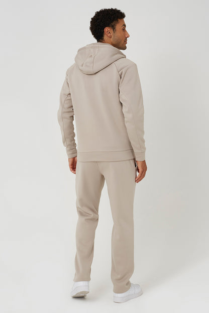 Brave Soul Light Sand Zip Through Hoodie & Jogger Co-Ord - Light Sand Image 2