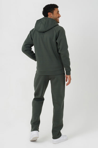 Brave Soul Green Zip Through Hoodie & Jogger Co-Ord - Green Image 2