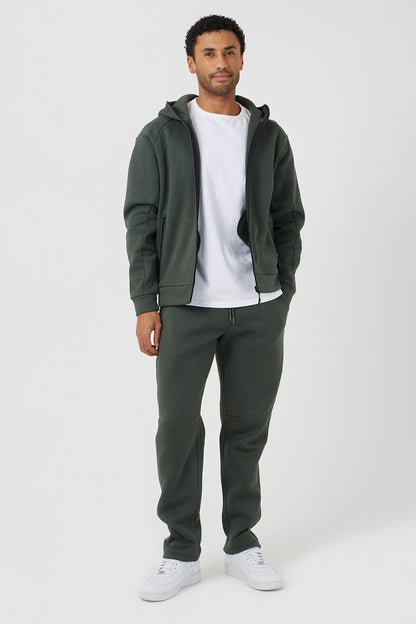 Brave Soul Green Zip Through Hoodie & Jogger Co-Ord - Green Image 1
