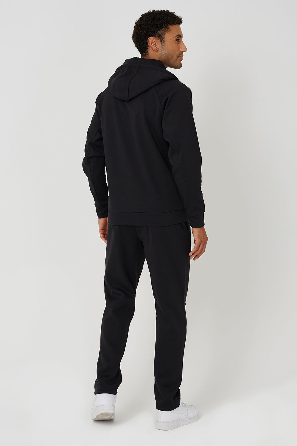 Brave Soul Black Zip Through Hoodie & Jogger Co-Ord - Black Image 2