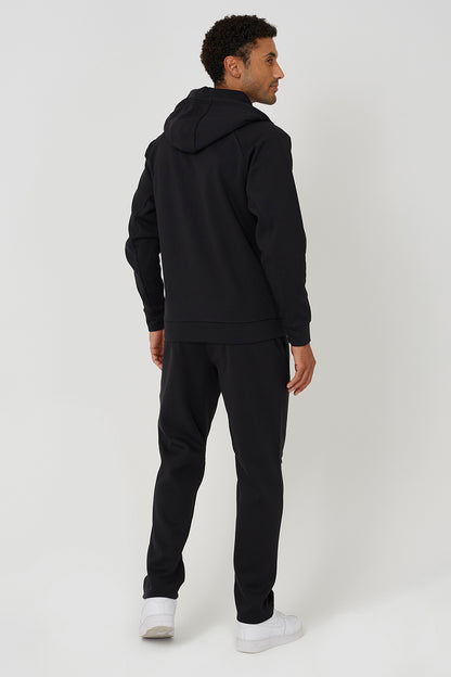 Brave Soul Black Zip Through Hoodie & Jogger Co-Ord - Black Image 2