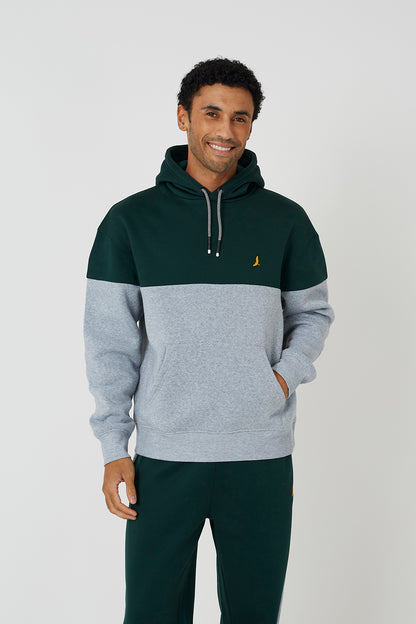 Brave Soul Green Relaxed Fit Colourblock Hoodie & Wide Leg Jogger Co-Ord - Green Image 3