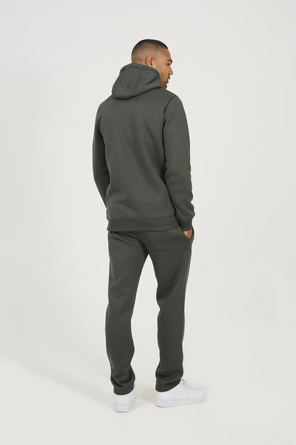 Brave Soul Green Crossover Neck Hoodie and Joggers Set - Green Image 2