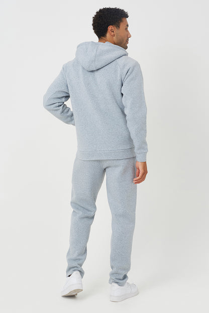 Brave Soul Light Grey Zip Through Hoodie & Jogger Co-Ord - Light Grey Image 2