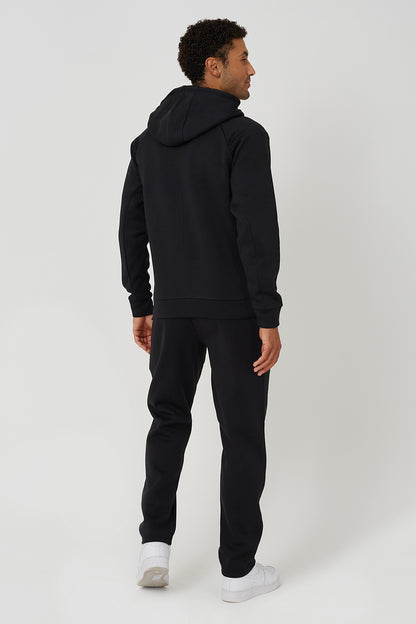 Brave Soul Black Zip Through Hoodie & Jogger Co-Ord - Black Image 2
