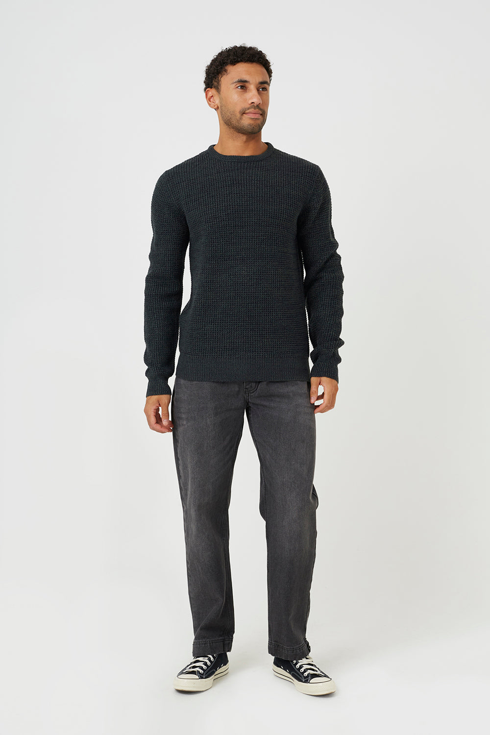 Brave Soul Multi Crew Neck Textured Knit Jumper - Multi Image 3