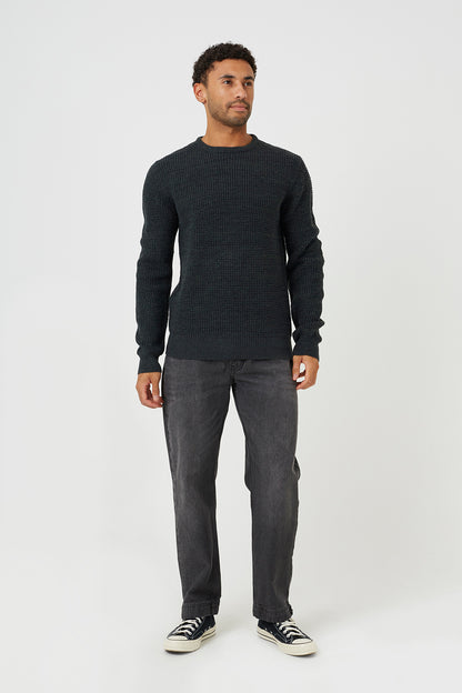 Brave Soul Multi Crew Neck Textured Knit Jumper - Multi Image 3